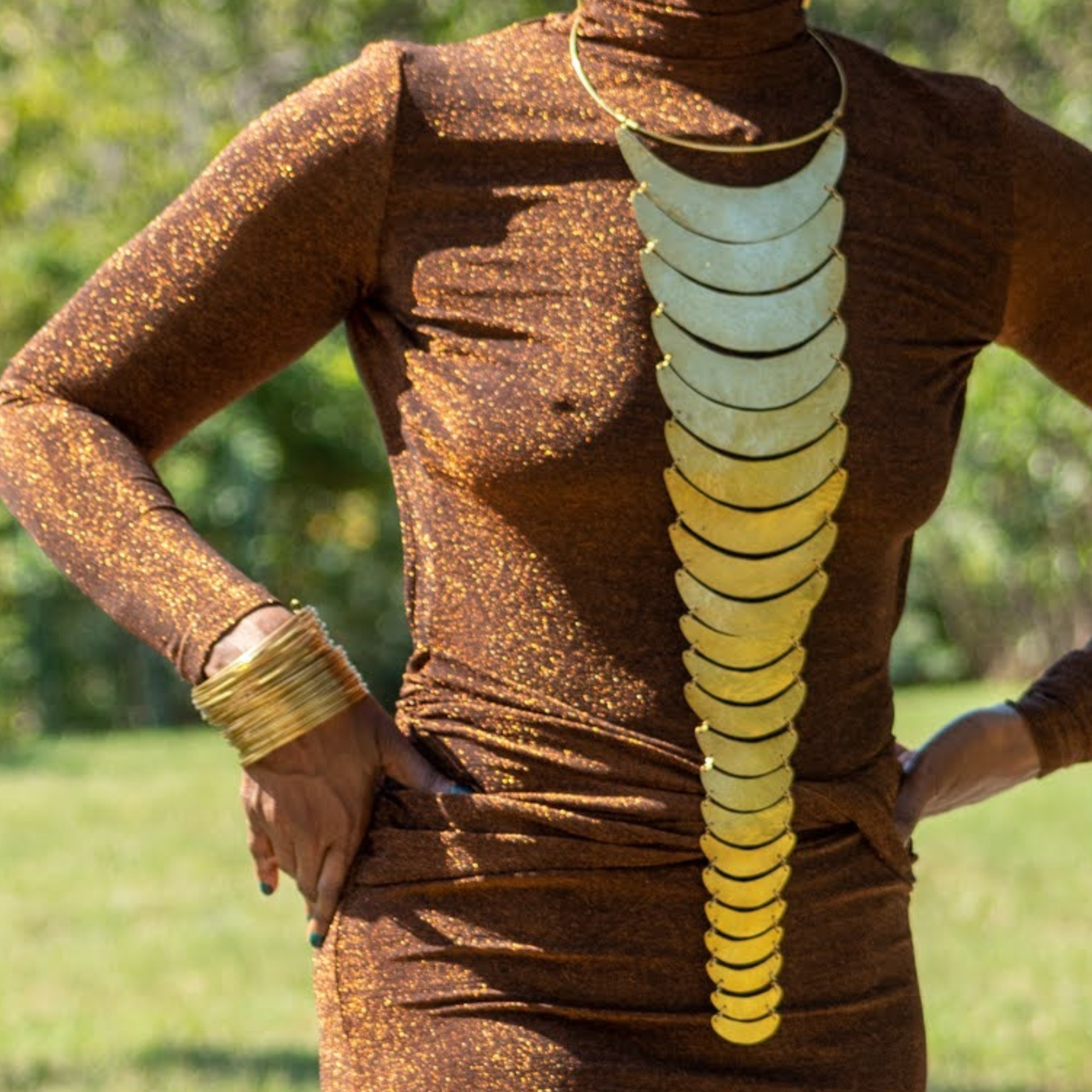 Exaggerated Brass Necklace