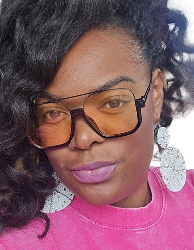 2-Tier White Earrings