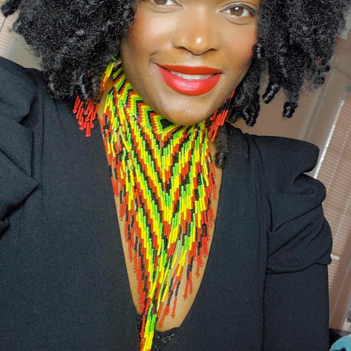 Asymmetrical Beaded Jewelry SET