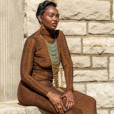 Exaggerated Brass Necklace