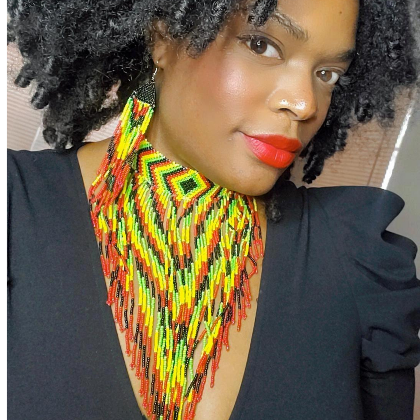 Asymmetrical Beaded Jewelry SET