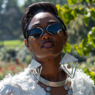 Aluminum Cowrie Earrings