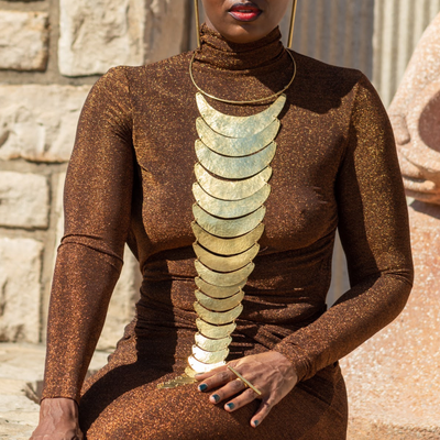 Exaggerated Brass Necklace