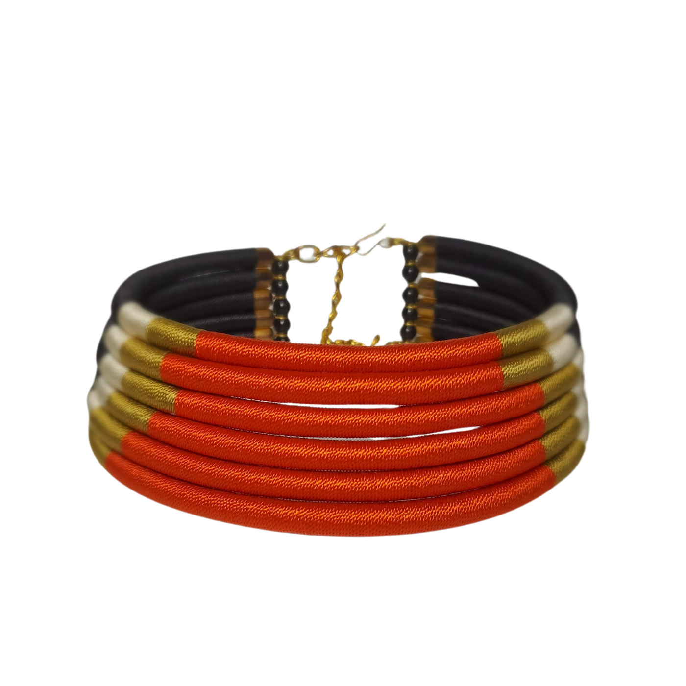 Cord Jewelry SET, Orange/Tan