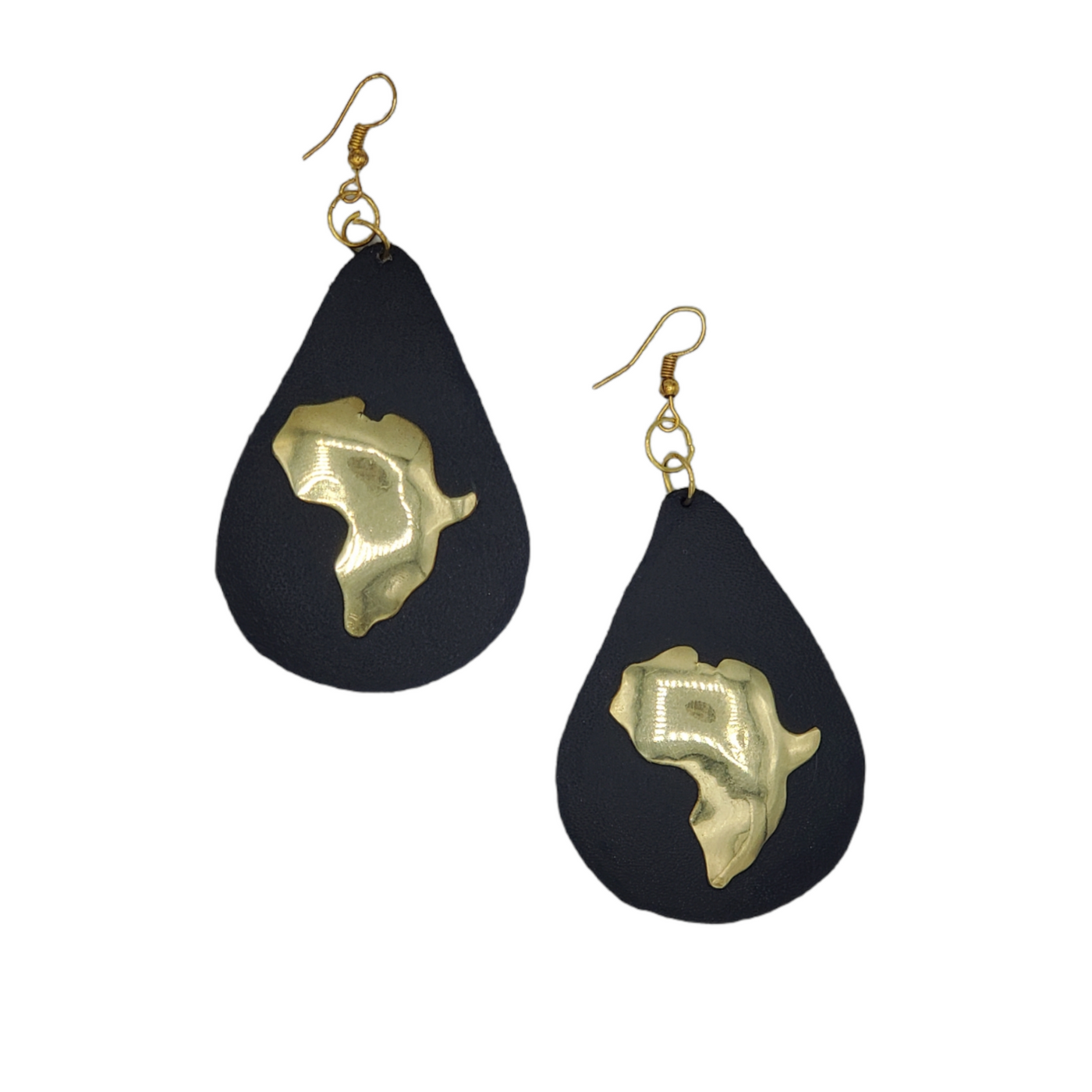 Brass & Leather Earrings